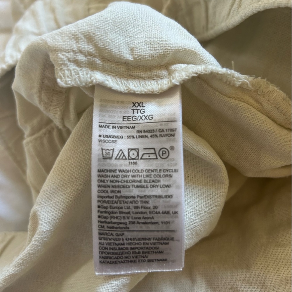 Gap Linen Blend Cargo Pull On Pant XXL - Picture 4 of 4